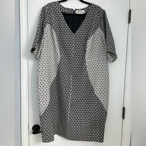 Lela Rose for Lane Bryant Sheath Short Sleeve Dress